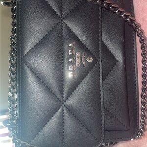 Prada Black Quilted Crossbody Bag
